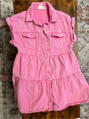 Savanna Jane Jean Dress pink size S